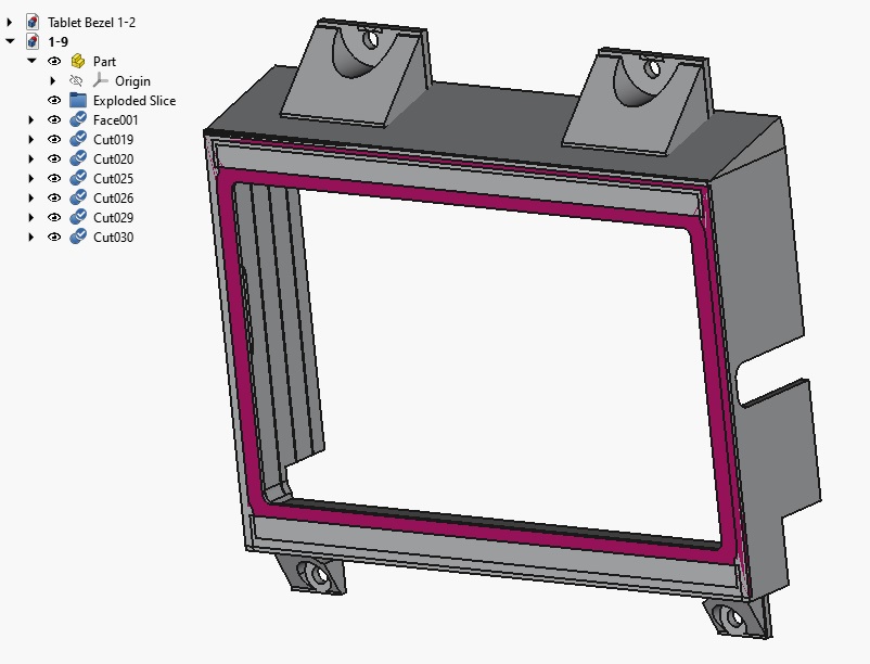 Chevy S-10 Dash Tablet Bezel